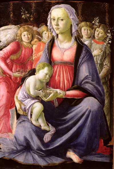 The Virgin and Child Surrounded by Five Angels by Sandro Botticelli